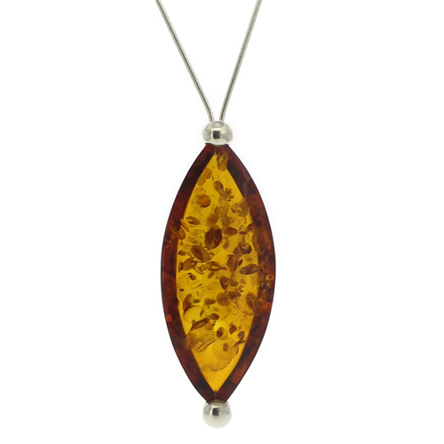 Amber Art Statement Marquise Necklace