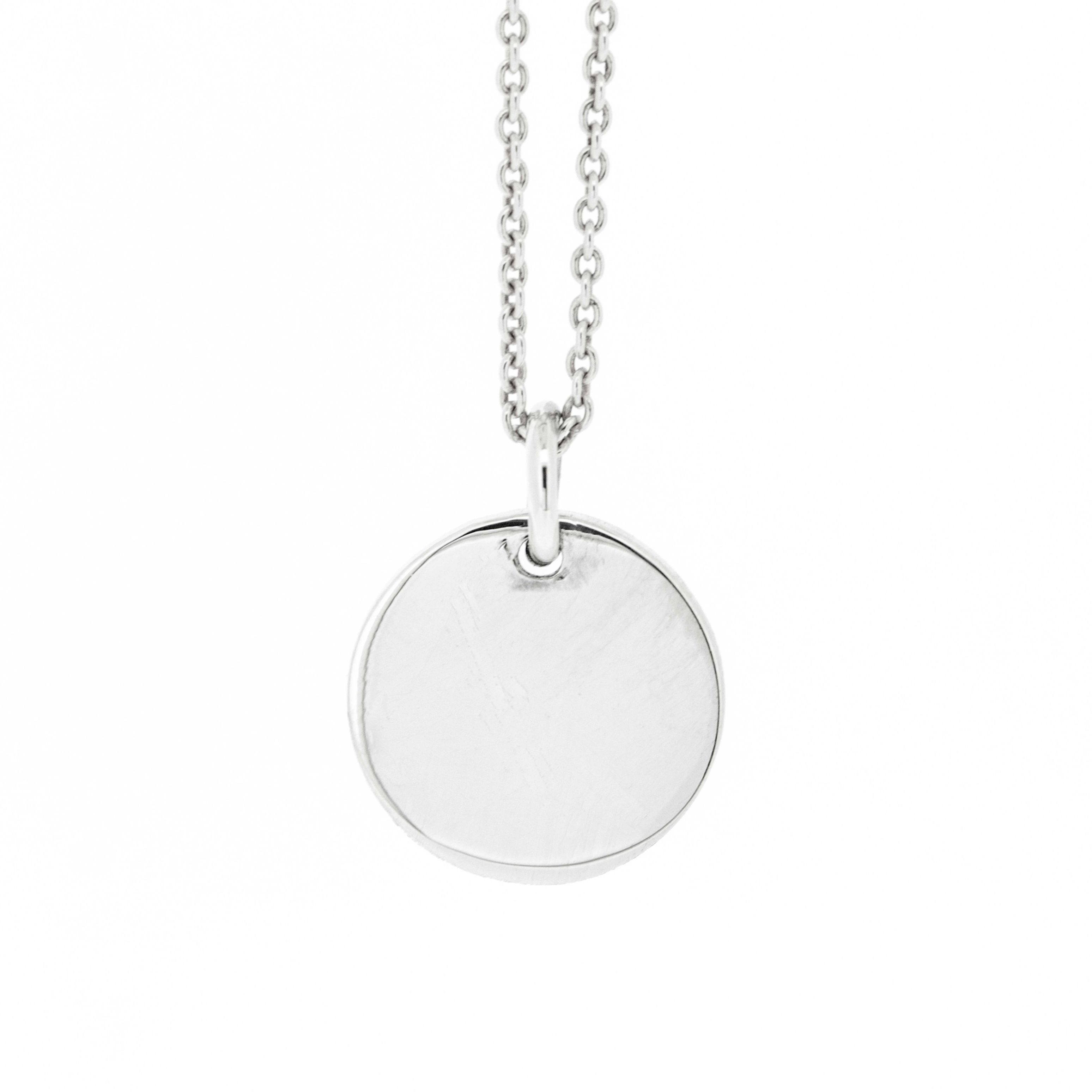 Simply Silver 12mm Disc Tag Pendant