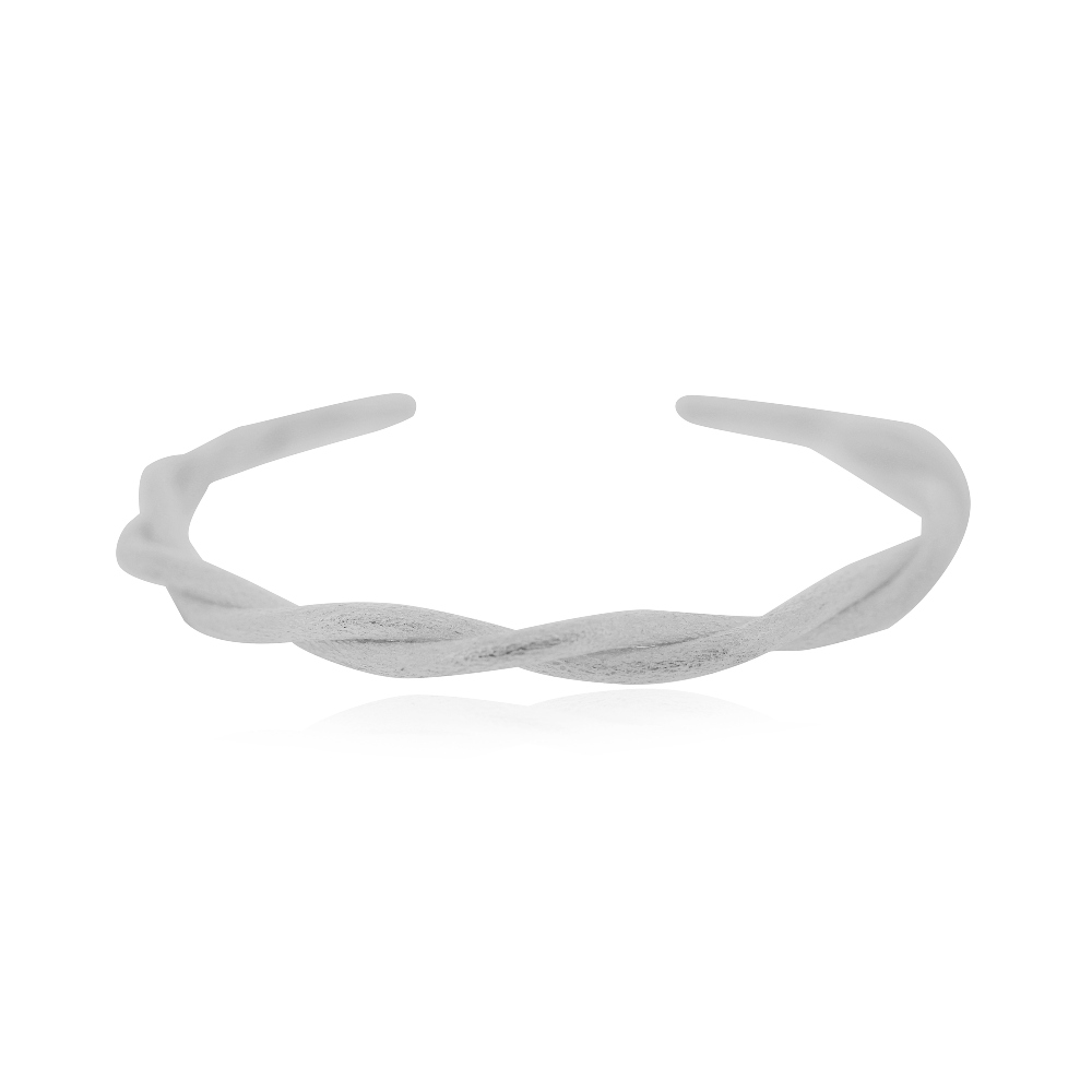 Simply Silver Twisted Snake Cuff