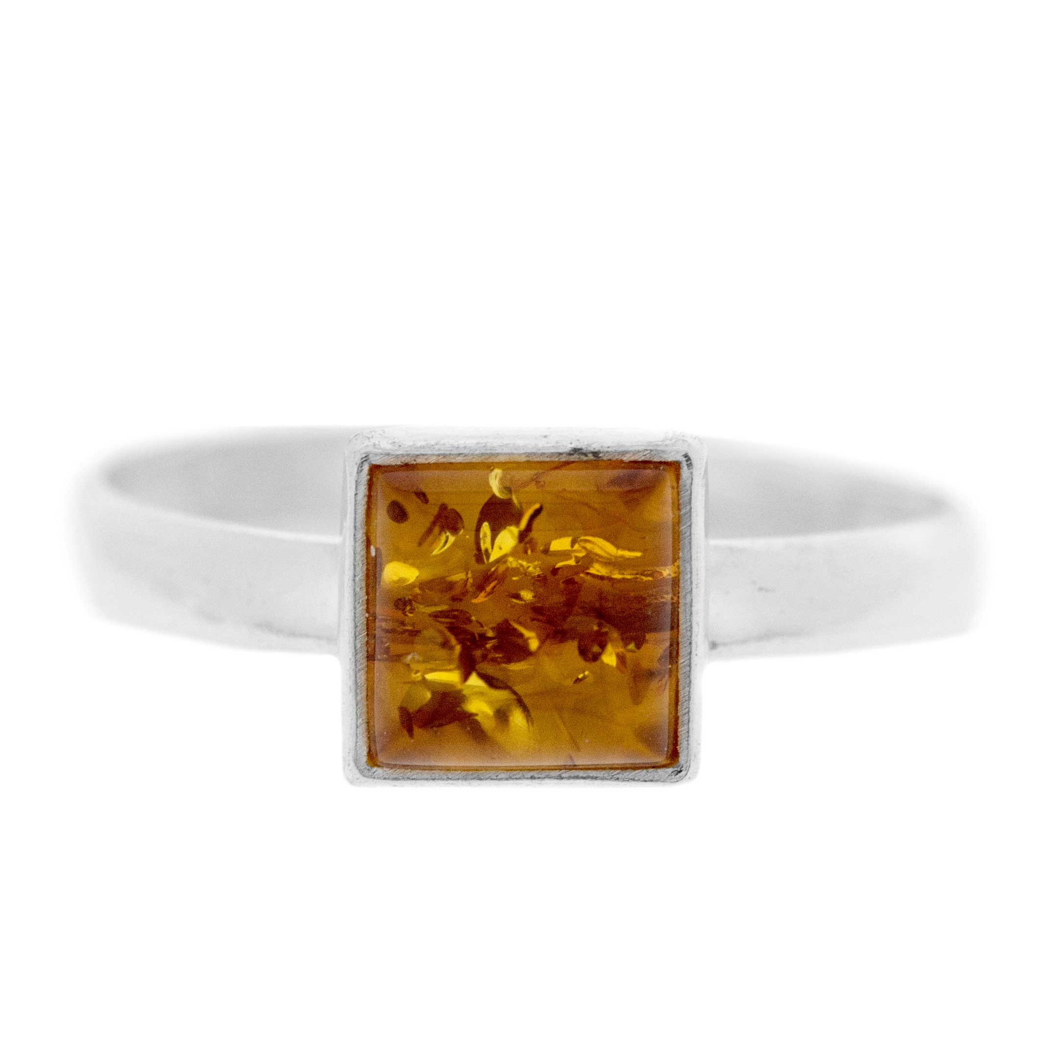 Classic Amber Square Ring