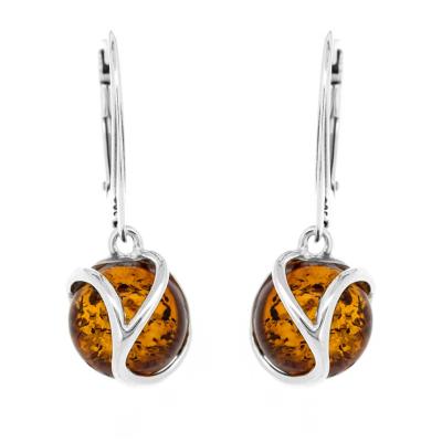 Classic Amber "Tiny Orion" Cognac Earrings
