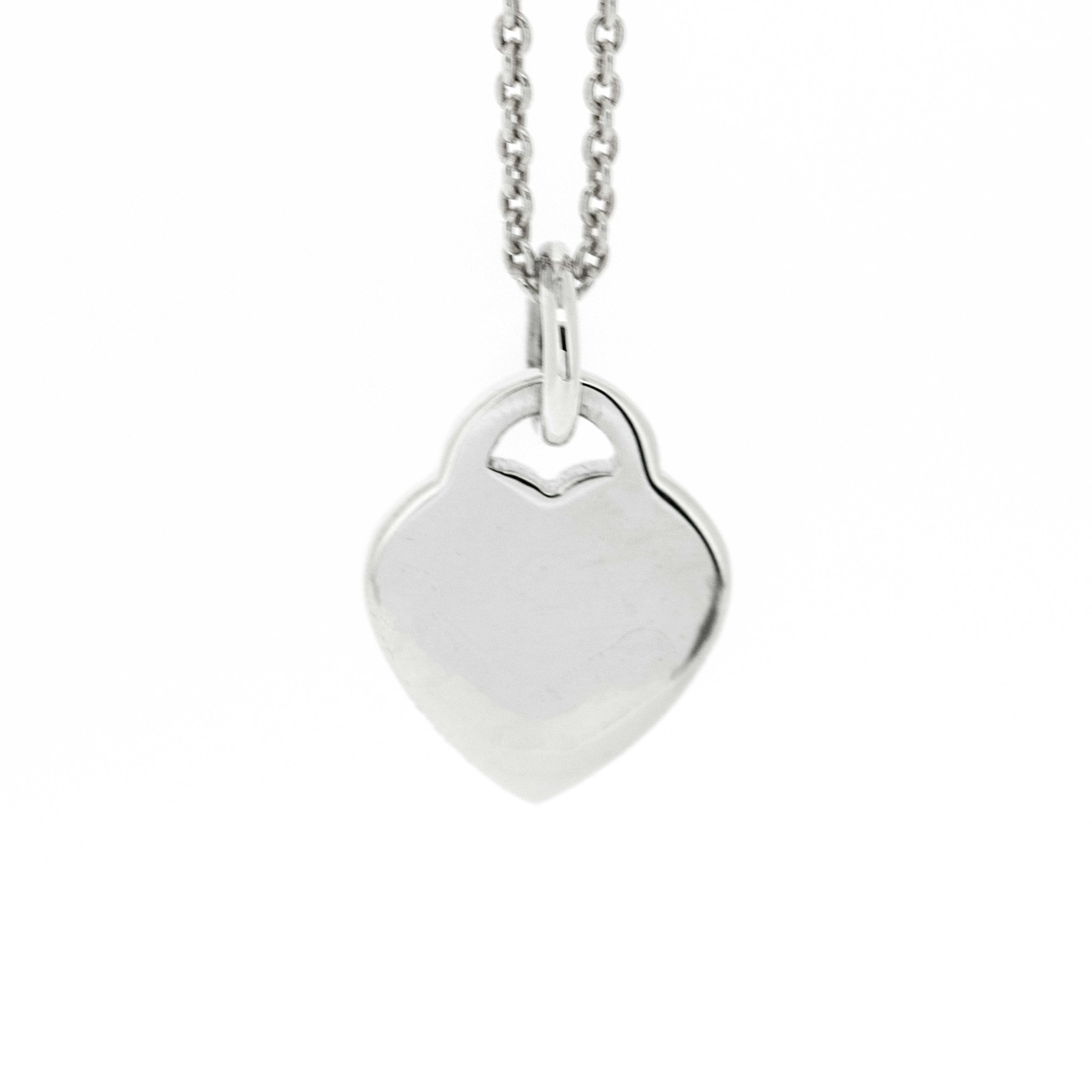 Simply Silver 10mm Heart Tag Pendant