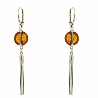 Amber Art Tassel Earrings