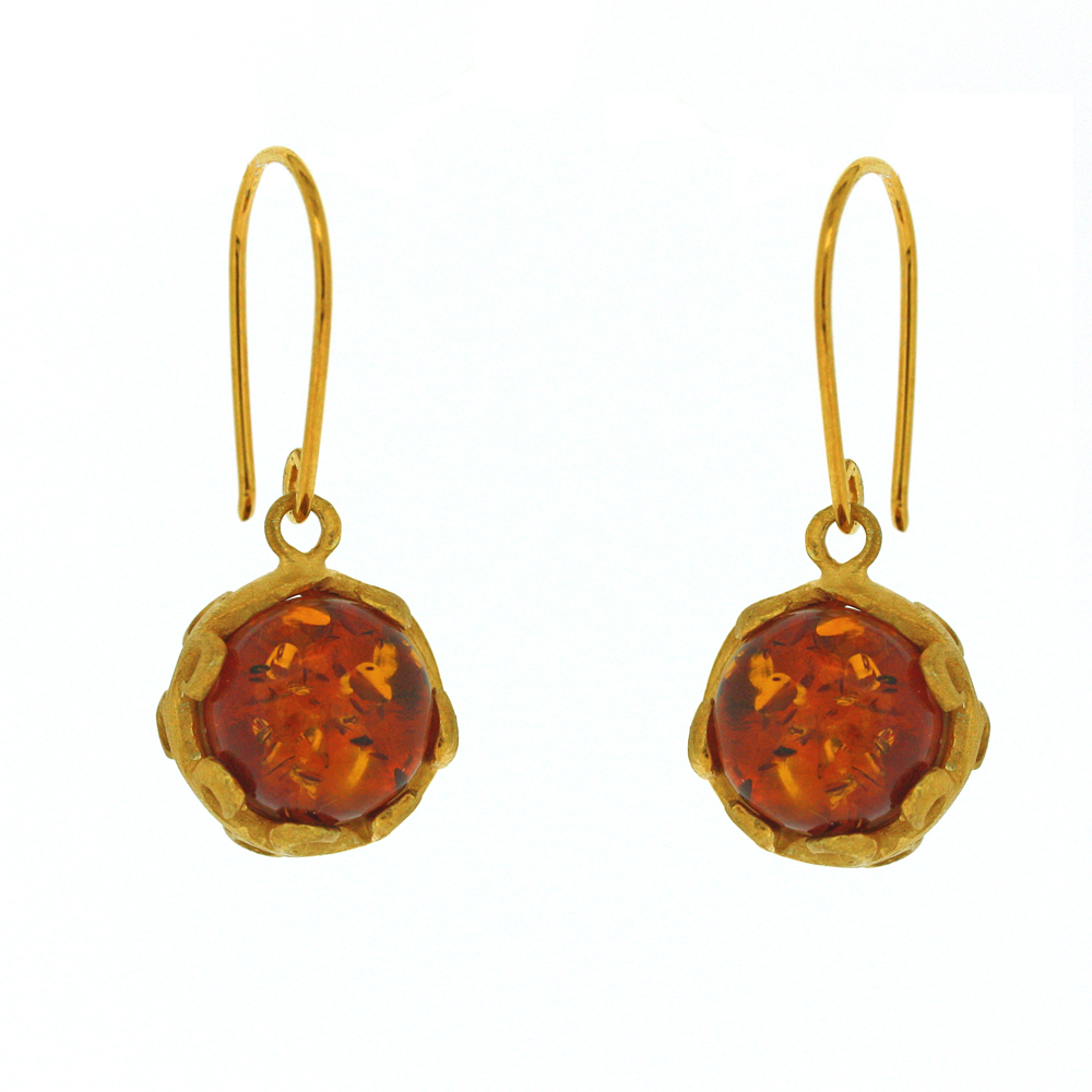 Amber Art Sphere Drops Earrings