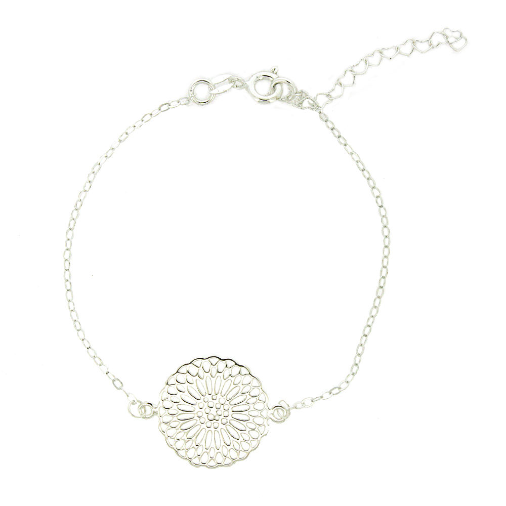 Simply Silver Floral Bracelet
