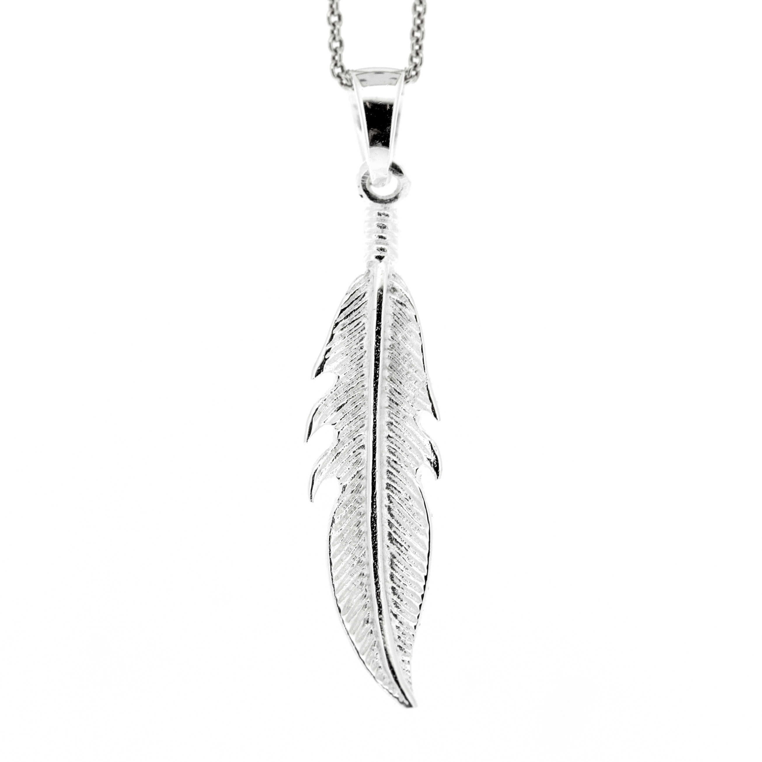 Simply Silver Feather  Pendant